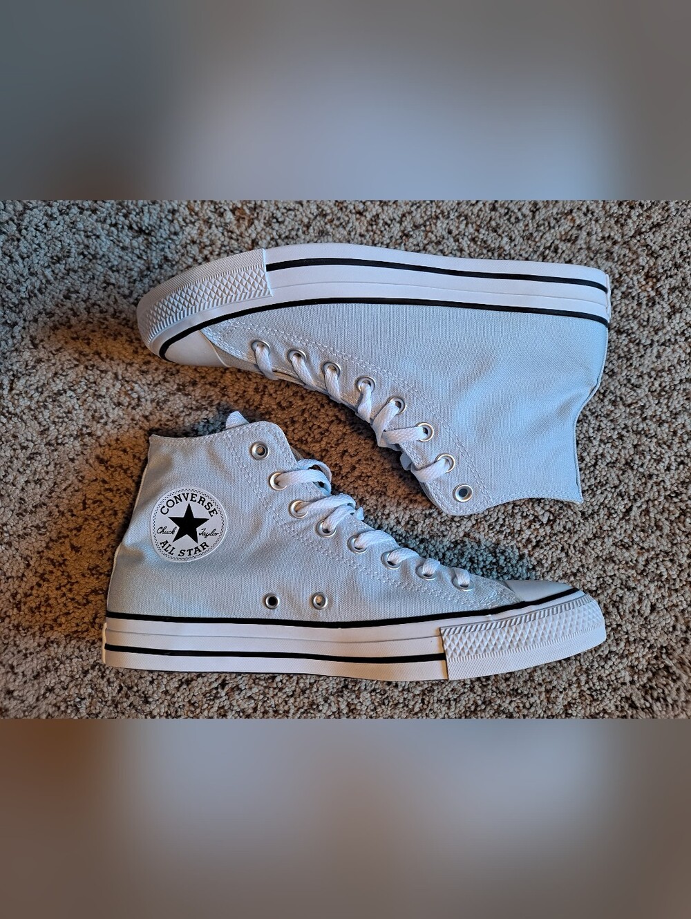 Converse Chuck Taylor All Star High Top Sneakers - Light Blue Women Size 9.5 - Picture 4 of 8